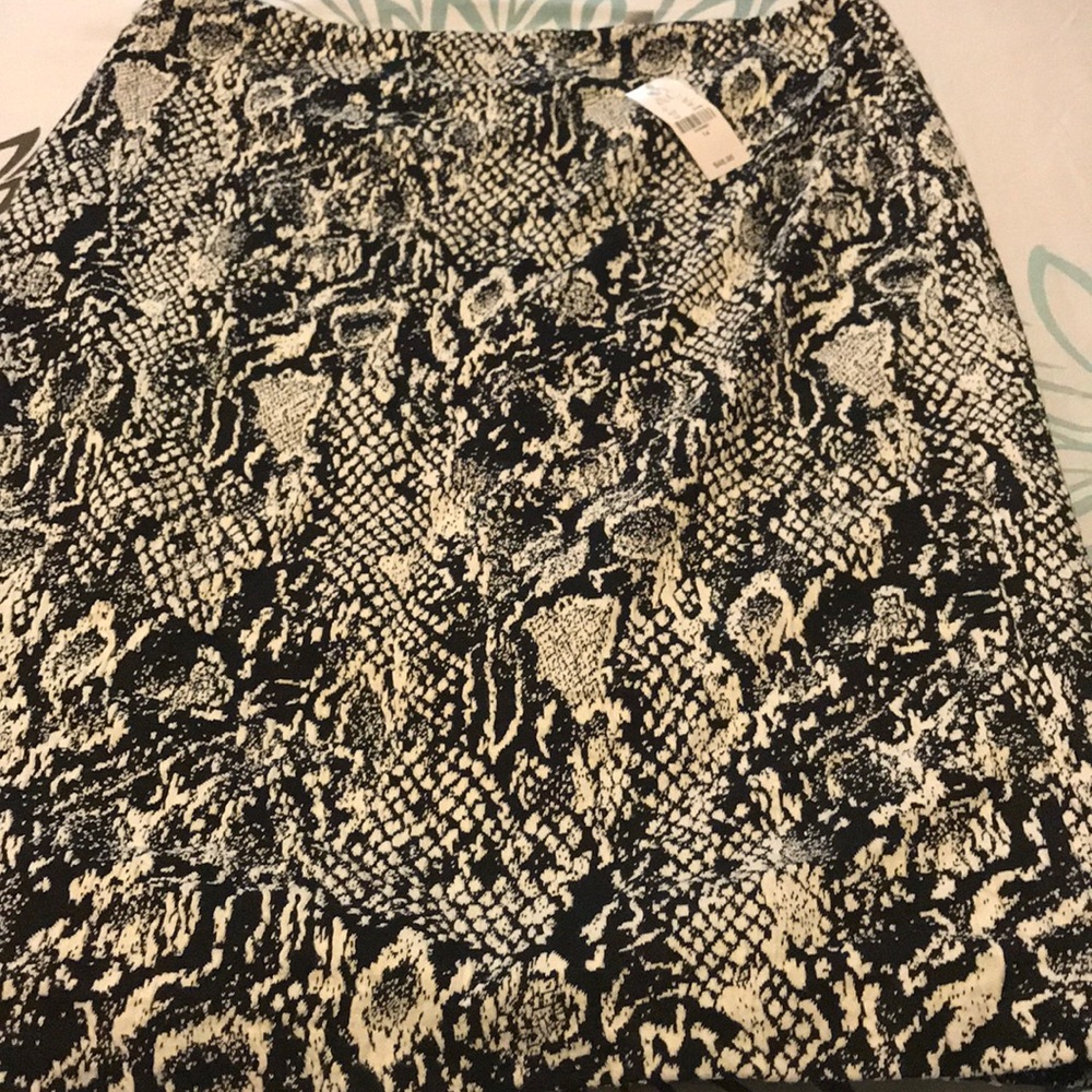 Snake Skin Print Skirt